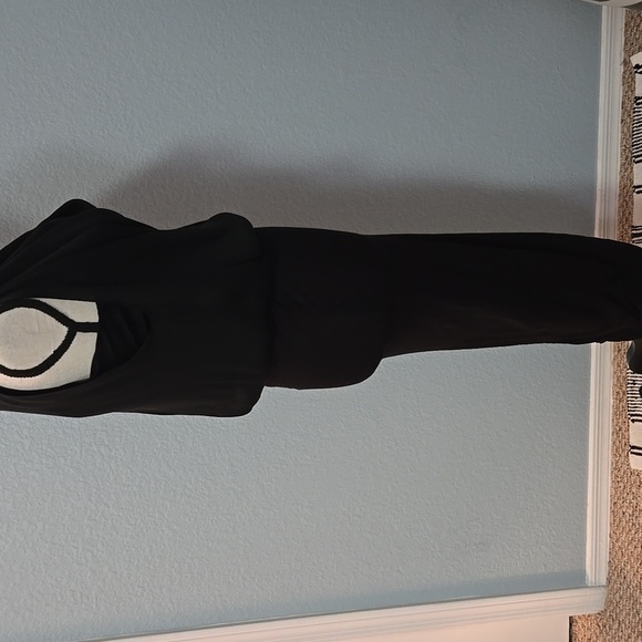 ALICE + OLIVIA Base Black Sleeveless Dress Silk Blouson Top Hem Ruchinfg Sz SM - Picture 8 of 16